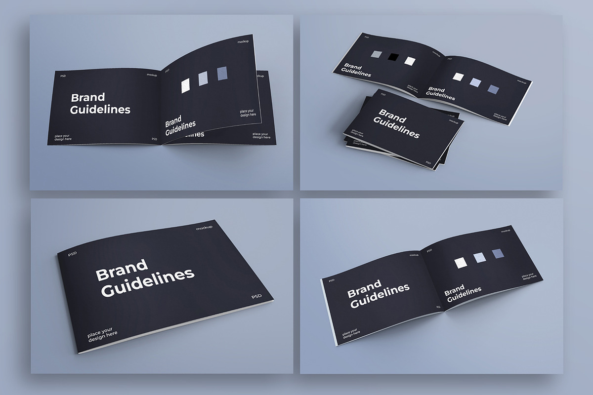 Brand Guidelines mockup set, a Books & Magazine Mockup by tinuwiell (Photo 4 of 5)