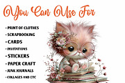 Cute Kitten StoryBook PNG Clipart, a Seasonal Illustration by CreationArt (Thumbnail 5 of 7)