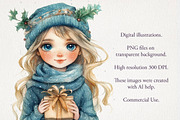 Blue Christmas Clipart 27PNG, a Seasonal Illustration by EleSArtDesign (Thumbnail 3 of 4)