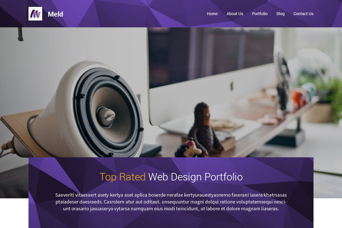 Meld Portfolio PSD Template, a Websites & App Template by emagweb (Photo 2 of 5)