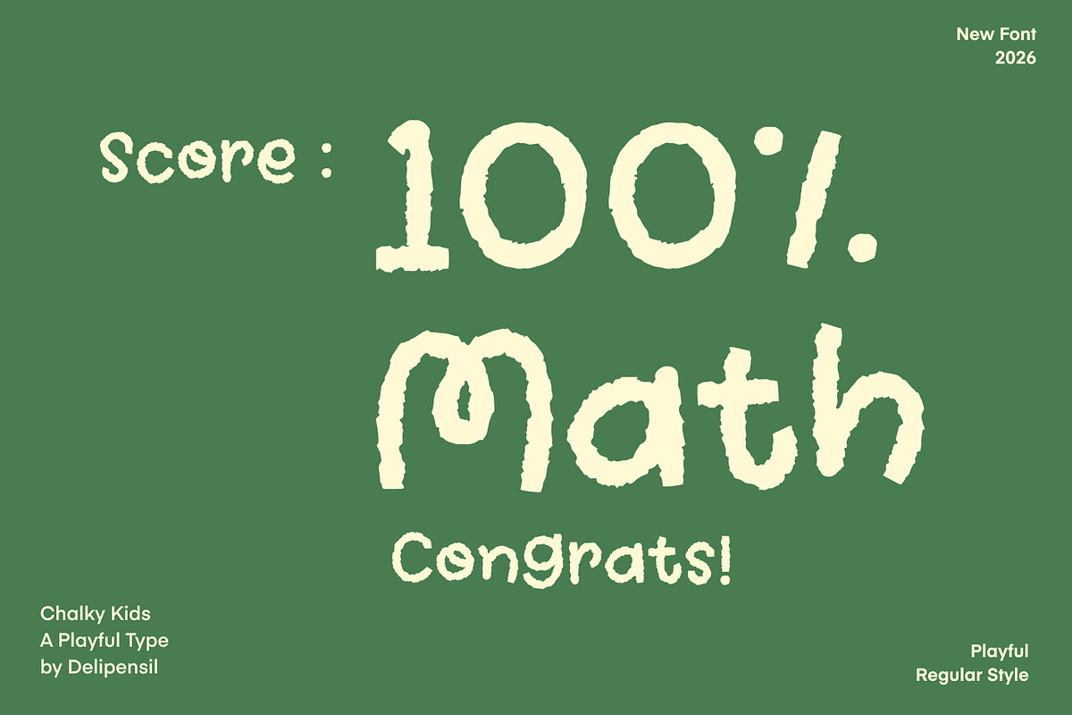 Chalky Kids - Playful Handwritten Ch, a Handwritten Font by delipensil (Photo 2 of 7)