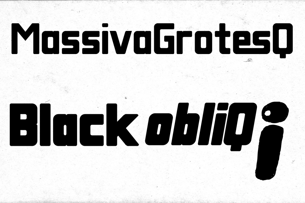 Massiva GrotesQ Black obliQ