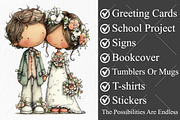 Watercolor Couple Clipart Bundle, a Seasonal Illustration by Canvas Craft (Thumbnail 3 of 10)