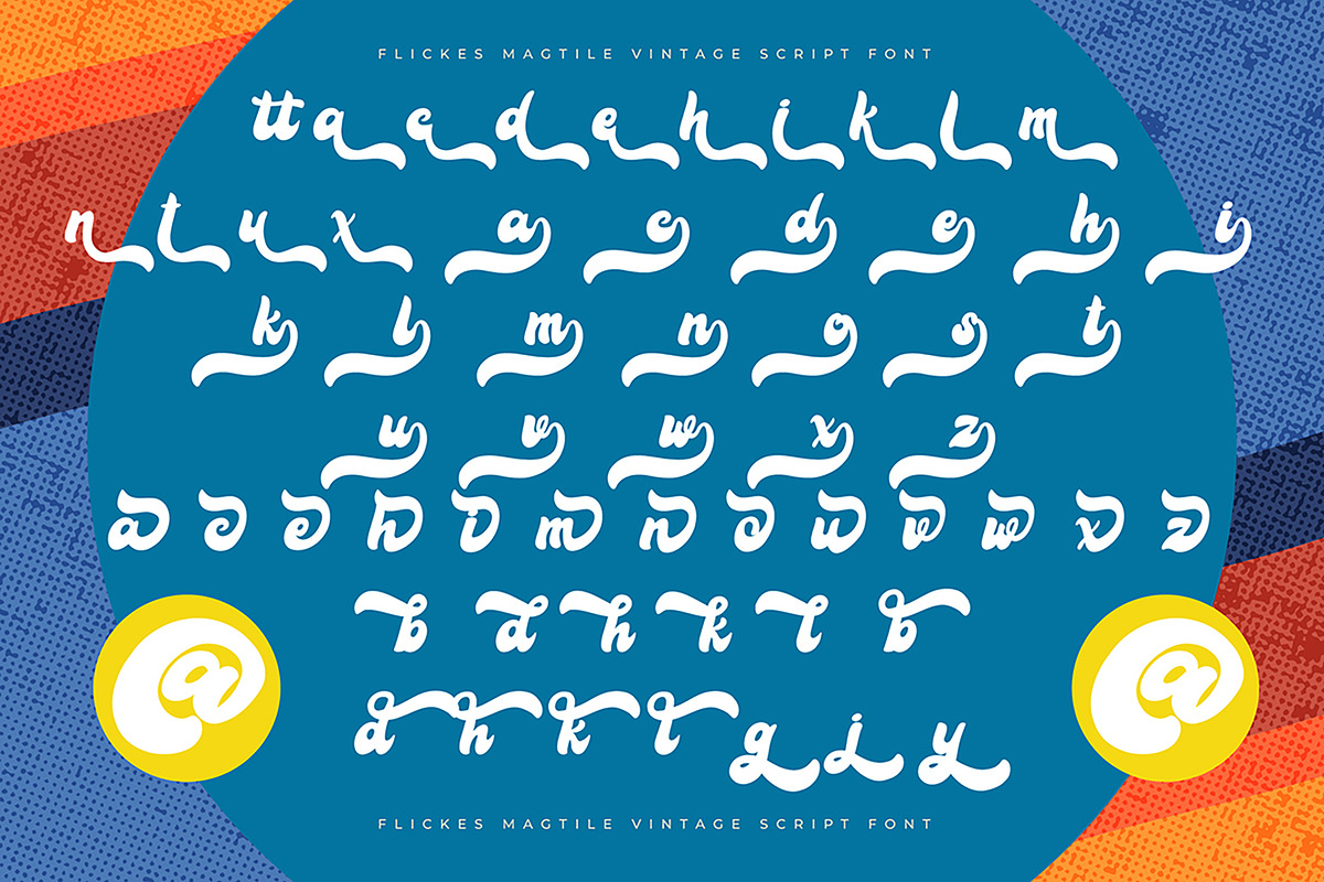 Flickes Magtile Bold Vintage Script, a Script Font by Jaruka (Photo 6 of 9)