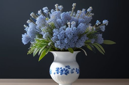 Blue flowers still life photograph, a Nature Photo by ComfortQ
