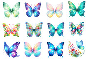 Watercolor Spring Butterfly Clipart, an Illustration by Dream Creation (Thumbnail 3 of 4)