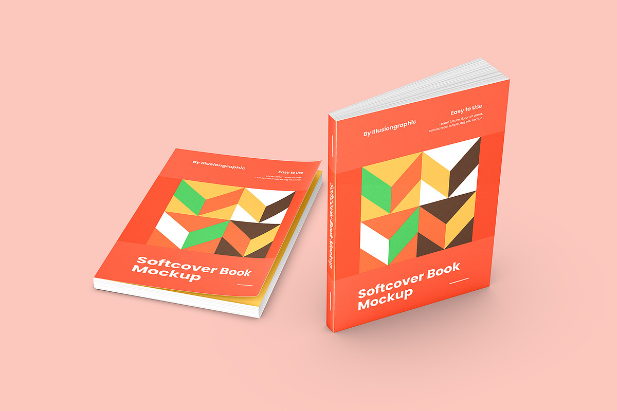 Softcover Book Mockup - 12 views, a Books & Magazine Mockup by Illusiongraphic (Photo 6 of 25)