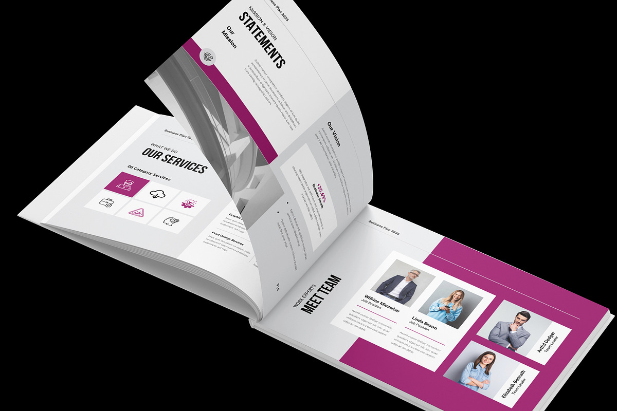 Business Plan Landscape Template, a Brochure Template by NorthPeak (Photo 4 of 9)