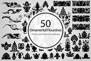 50 Ornamental Flourishes (Vector), an Object Graphic by BIOWORKZ (Thumbnail 1 of 5)