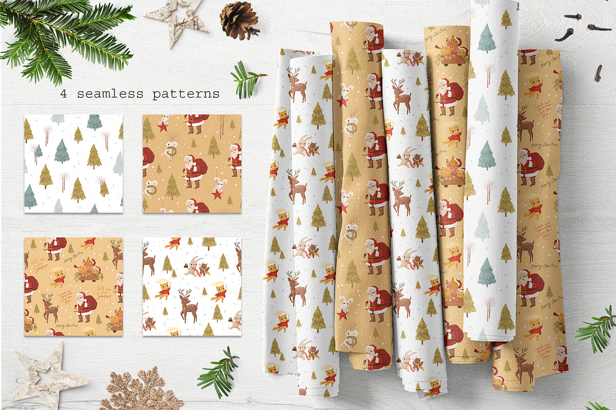 Christmas characters and lettering, an Animal Illustration by Lesya Skripak (Photo 6 of 7)