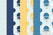 Navy & Lemon Hot Air Balloons, an Illustration by Amanda Ilkov (Thumbnail 5 of 5)