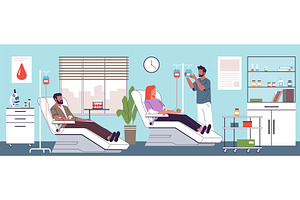 Blood transfusion station. Donor, an Object Illustration by YummyBuum