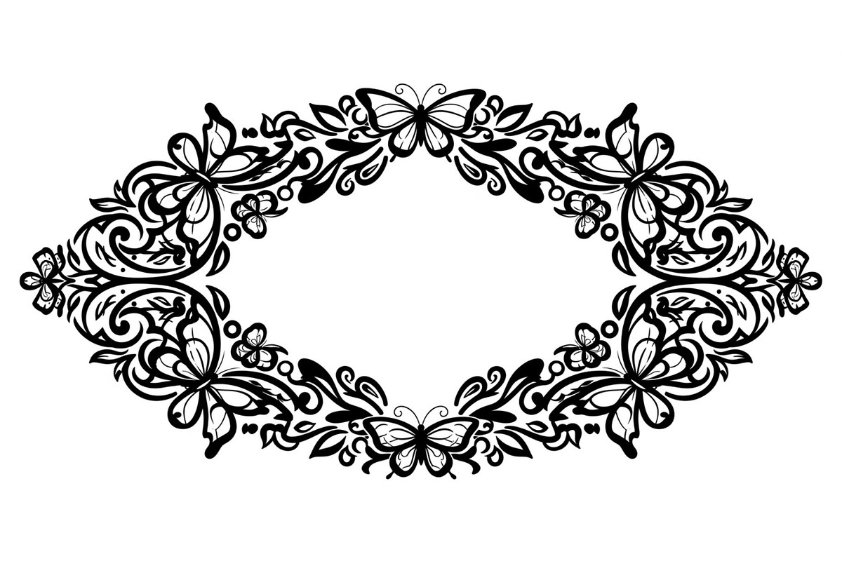 Butterfly Floral Vintage Frame Bundl, an Illustration by Creativeshirt (Photo 39 of 51)