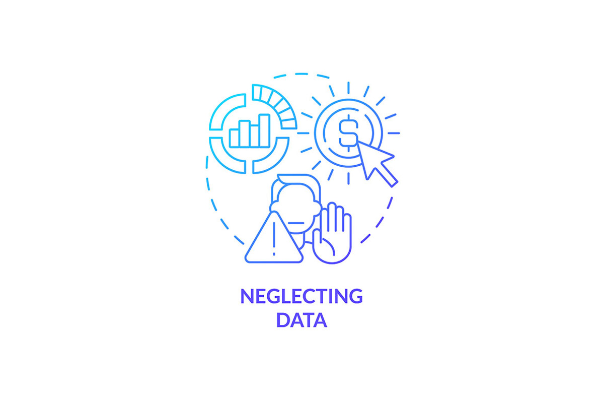 Neglecting data blue gradient, an Icon by IMG Visuals