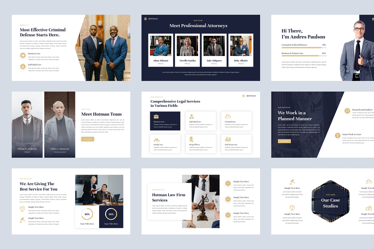 Hotman - Law Firm PowerPoint, a Presentation Template by Biwarastudio (Photo 3 of 5)