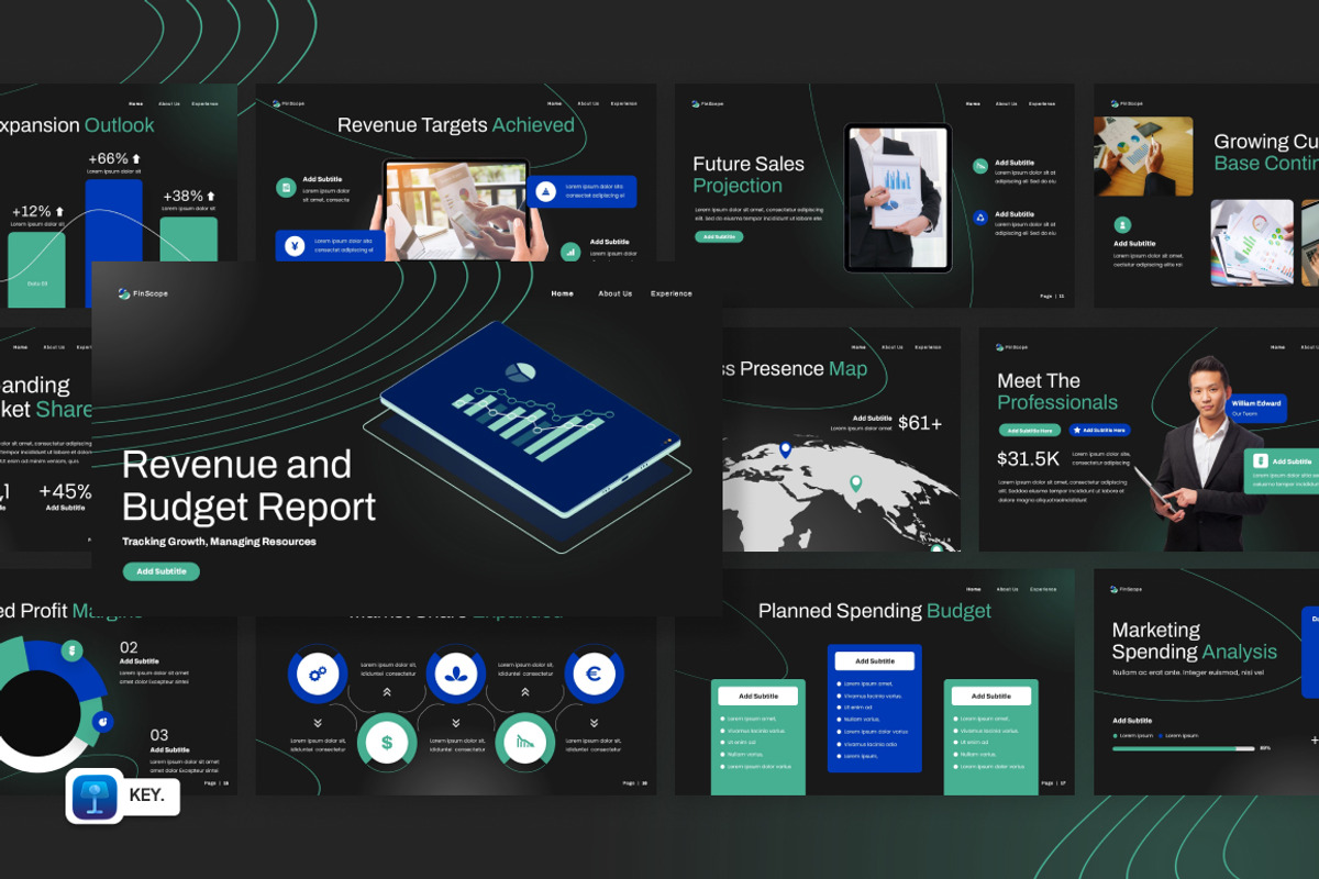 Revenue and Budget Report Keynote, a Presentation Template by Loin Studio (Photo 1 of 4)