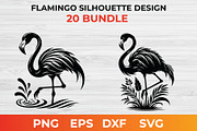 Flamingo Silhouette Design bundle, an Animal Illustration by bossdesigner (Thumbnail 3 of 3)
