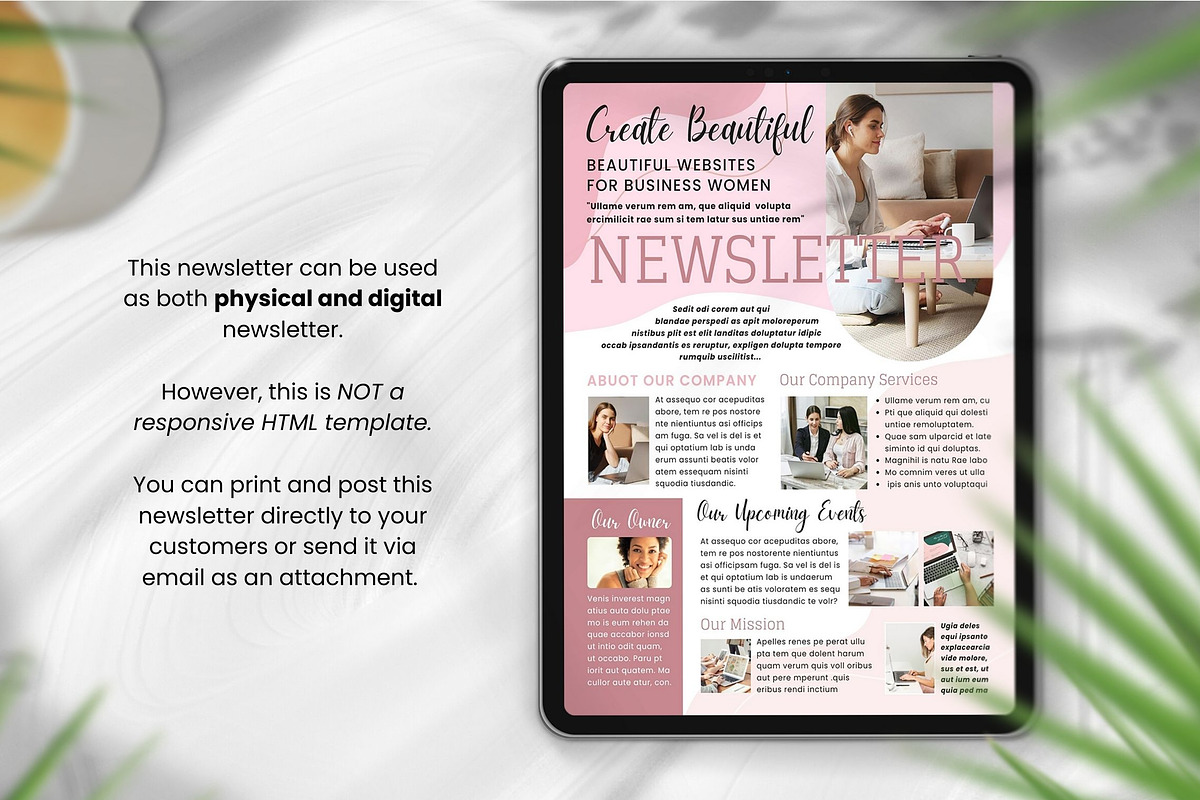 Businesswoman Canva Newsletter, an Email Template by PixelCraft (Photo 14 of 15)