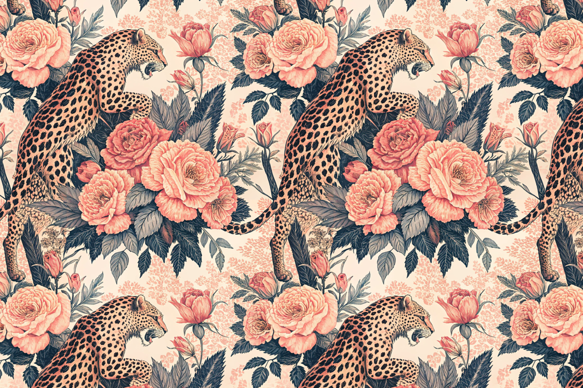 Seamless pattern. Animal and floral, a Pattern Graphic by Designs by Helen Trupak (Photo 4 of 8)