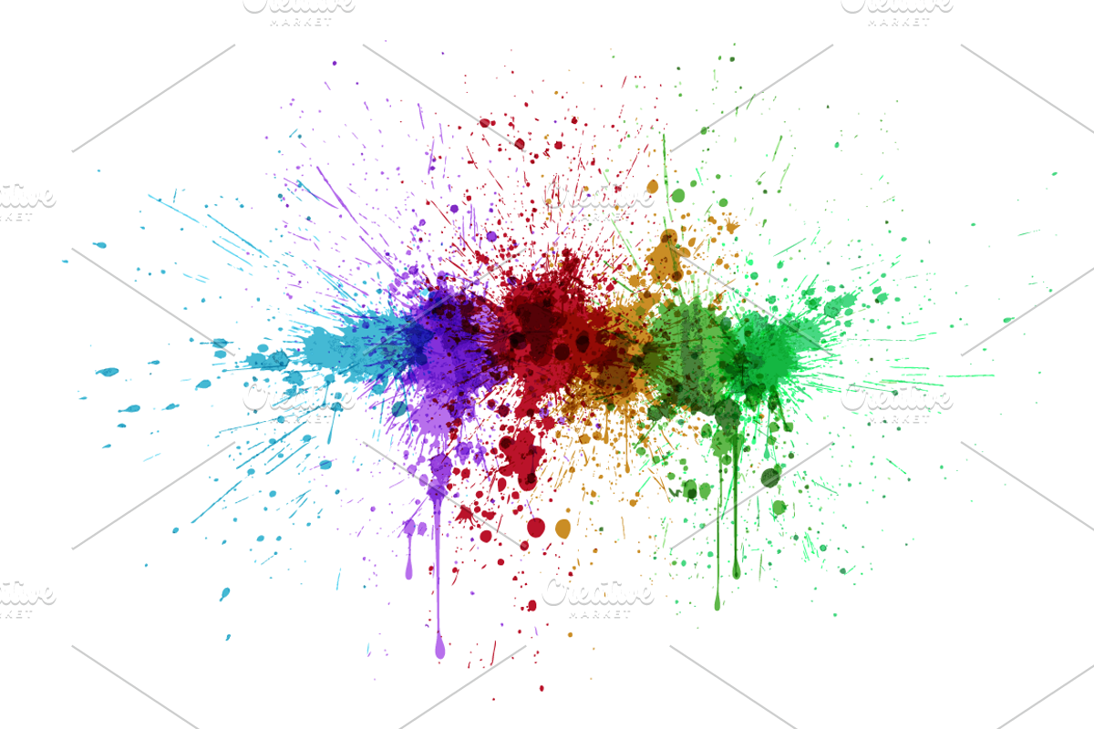 Paint Splash: 6 Backgrounds, a Person Illustration by vekstok (Photo 5 of 6)
