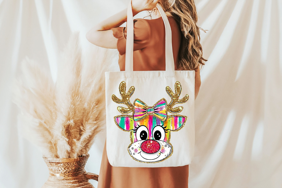 Colorful Coquette Glitter Reindeer P, a Graphic by Libby Wishes (Photo 6 of 6)