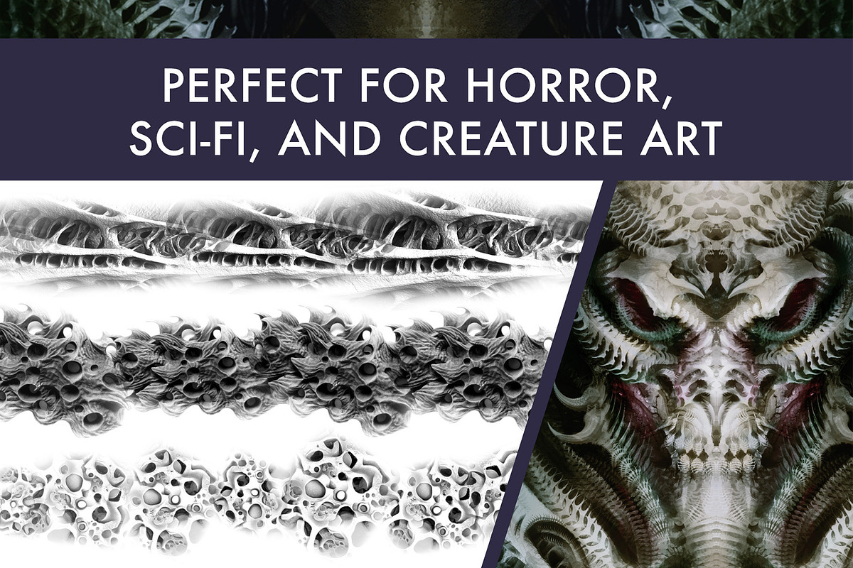 Biomech Brush Set, a Brush Add-On by Zsolt Kosa Art (Photo 4 of 6)