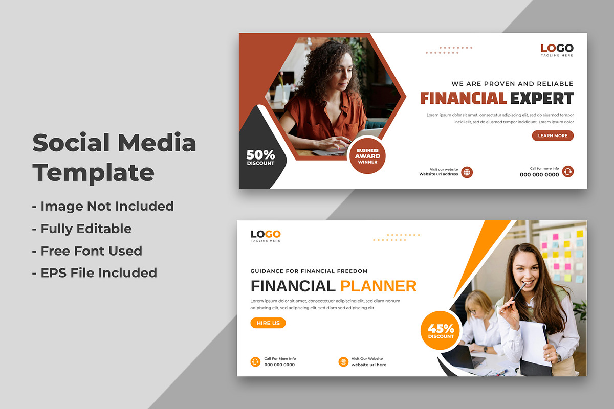 Financial Planner Social Media Cover, a Social Media Template by nandinigraphics (Photo 1 of 2)