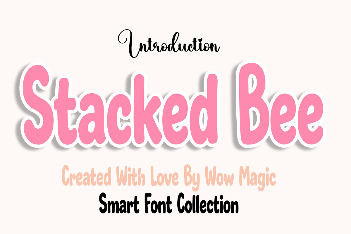 Stacked Bee, a Slab Serif Font by Wow Magic (Photo 1 of 3)