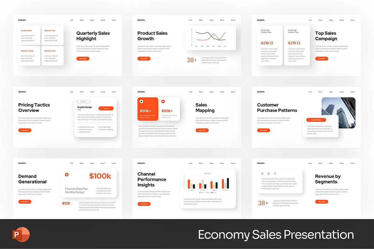 Economy Sales Powerpoint Templates, a Presentation Template by Fit-tee (Photo 1 of 4)