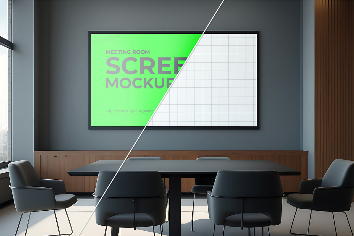 Corporate Conference Room Screen Moc, a Product Mockup by graphypix (Photo 2 of 4)