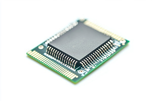 CPU processor microchip on white background, a Technology Photo by AlyaAnd