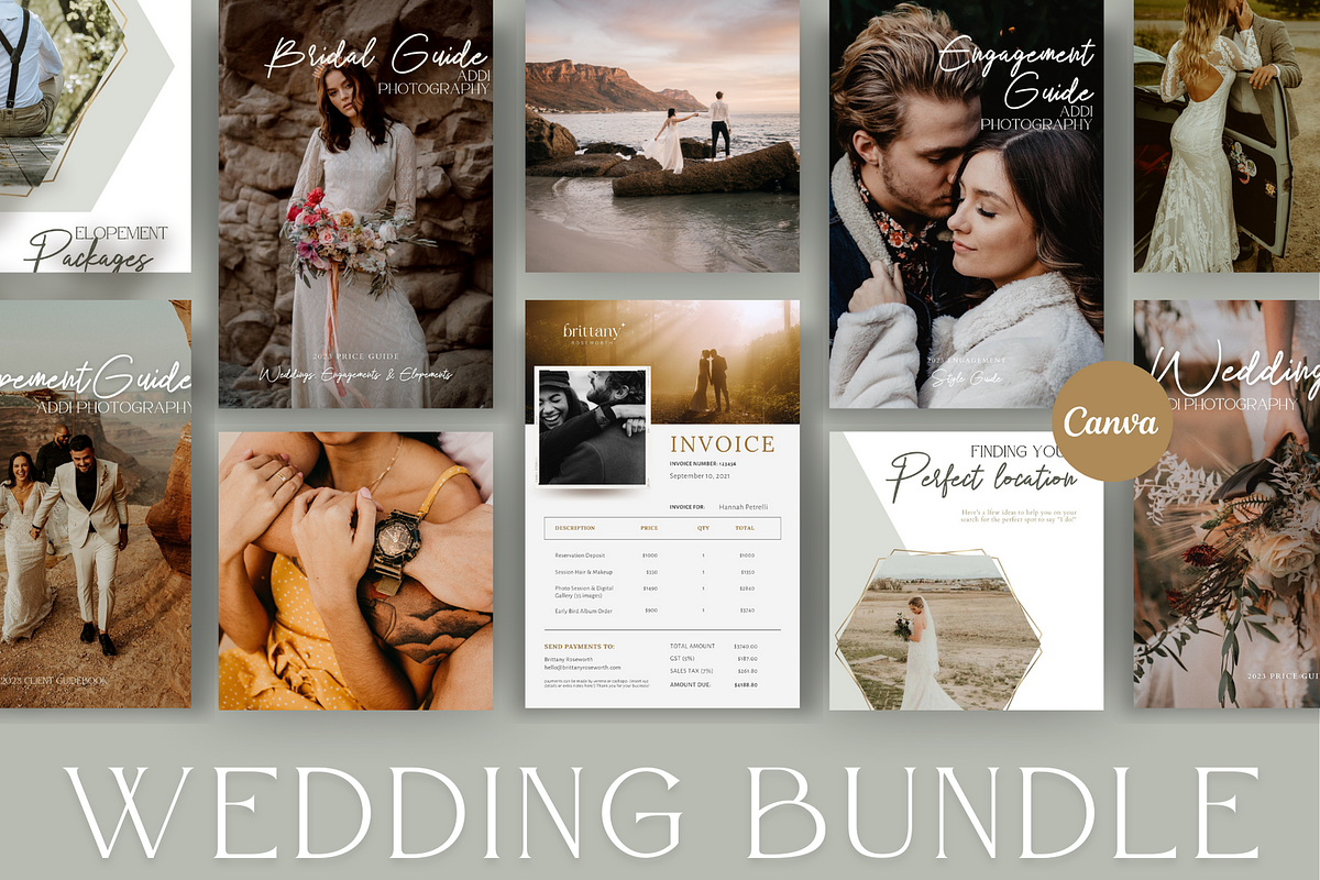 GOLD Wedding Photography Bundle, a Magazine Template by Signature Edits (Photo 5 of 7)