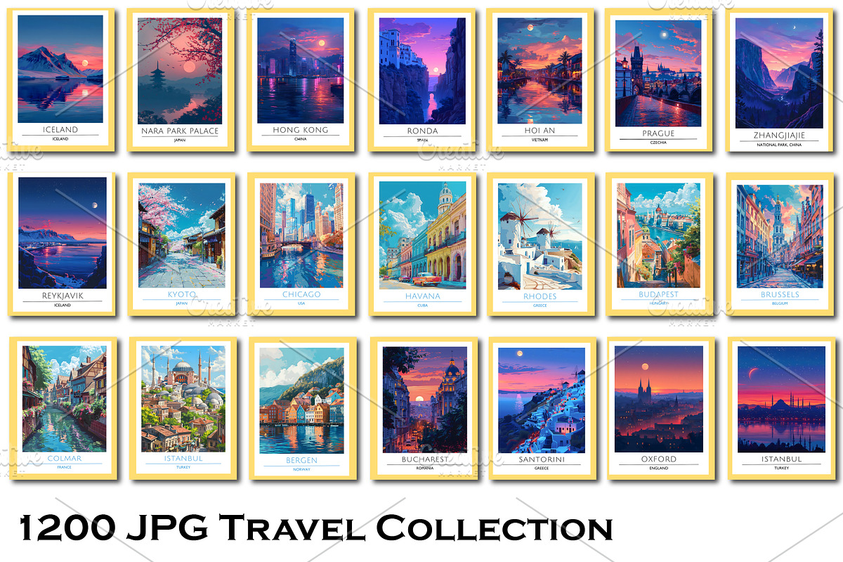 Travel Poster Wall Art Bundle, a Wallpaper Photo by Chipshpow Graphics (Photo 5 of 8)