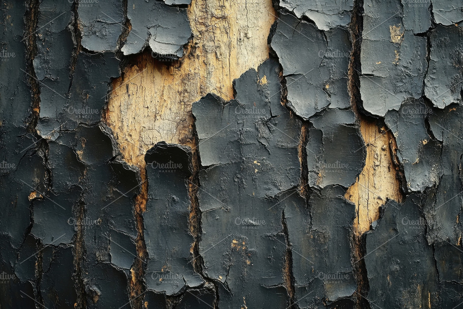 Charred tree bark showcasing effects, a Photo by Tanuart