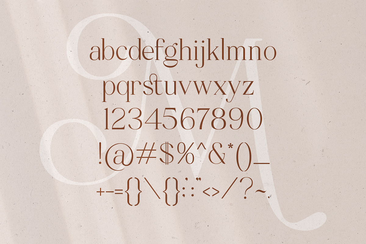 Mitchaella Luxury Unique Serif, a Serif Font by Typetemp Studio (Photo 17 of 19)