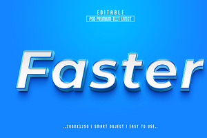 Faster 3D Editable Text Effect Style