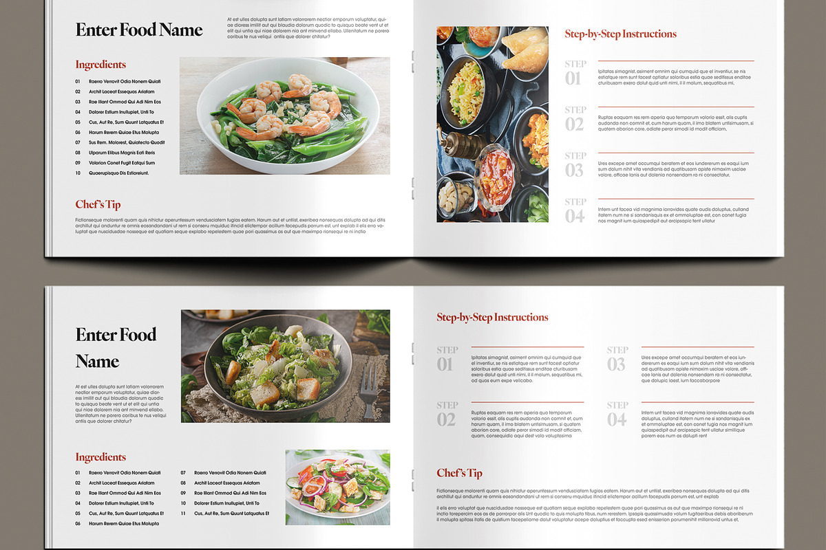 Modern Cookbook Magazine with Recipe, a Magazine Template by MightyDesign (Photo 4 of 9)