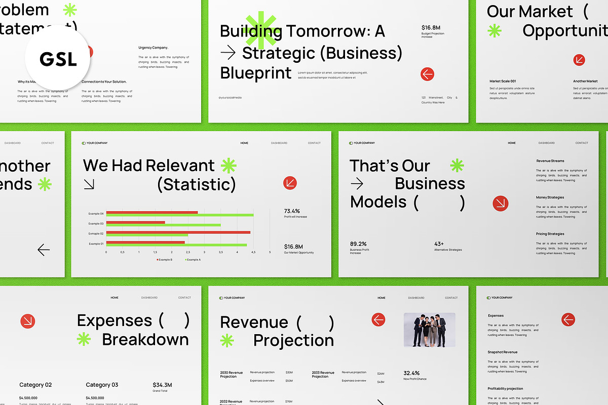 Business Pitch Deck Google Slide, a Presentation Template by graphicook