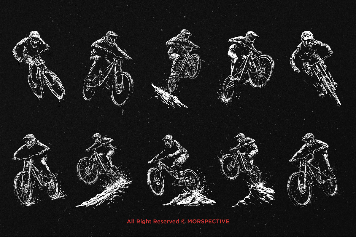 10 Bundle Dark Art Mountain Bike, an Illustration by Morspective (Photo 6 of 7)