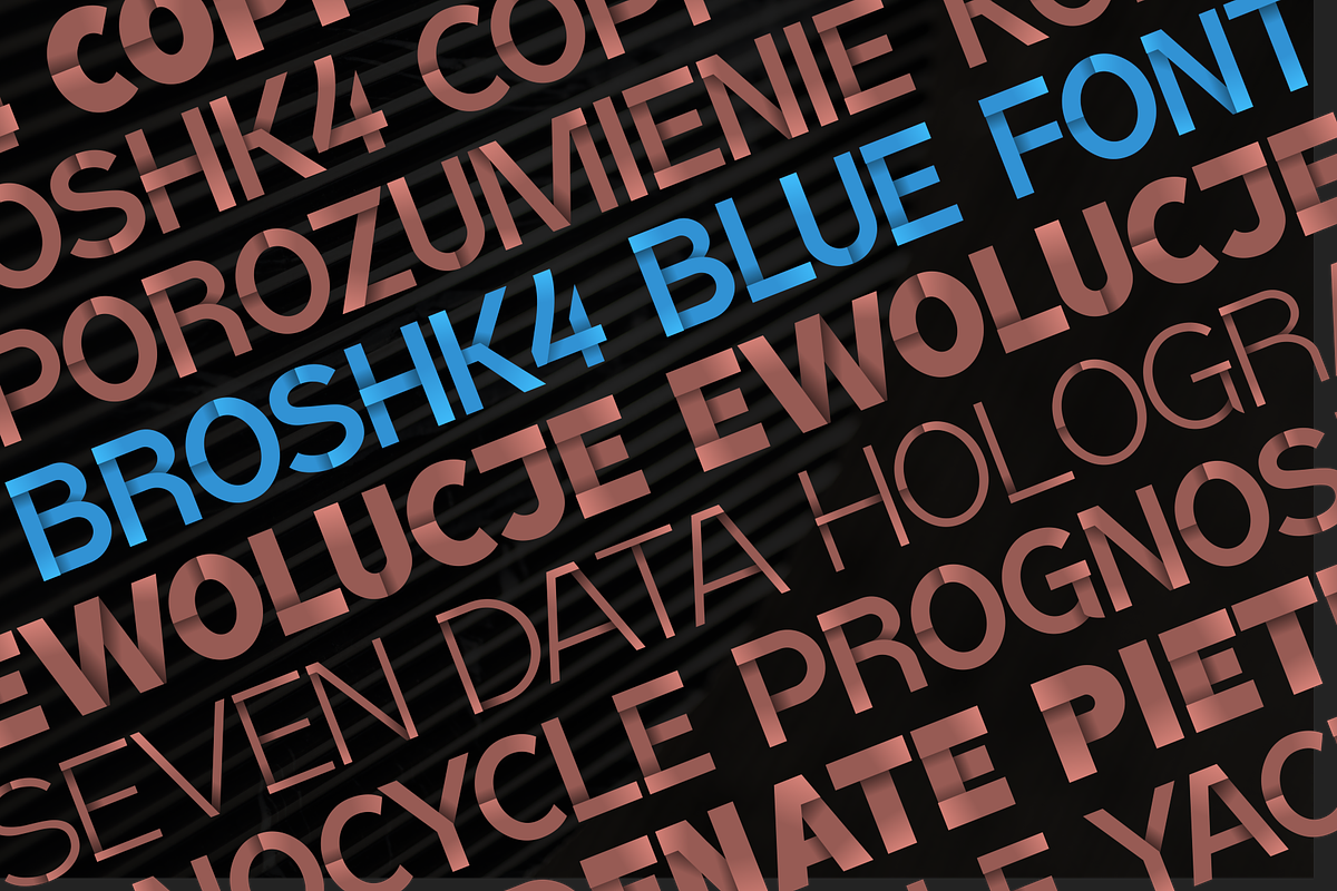 BroshK4-Blue, a Sans Serif Font by glukfonts (Photo 4 of 5)