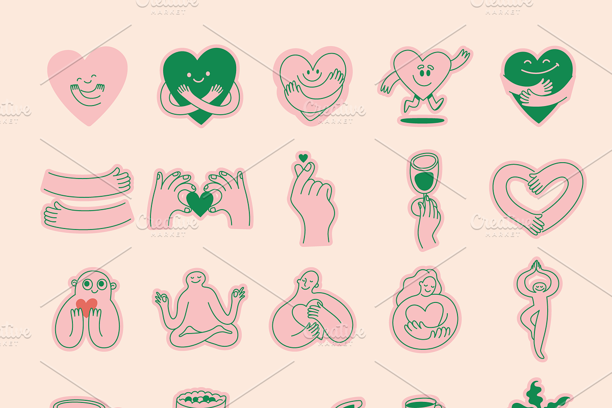Self love, vector illustrations, an Object Graphic by venimo (Photo 15 of 15)