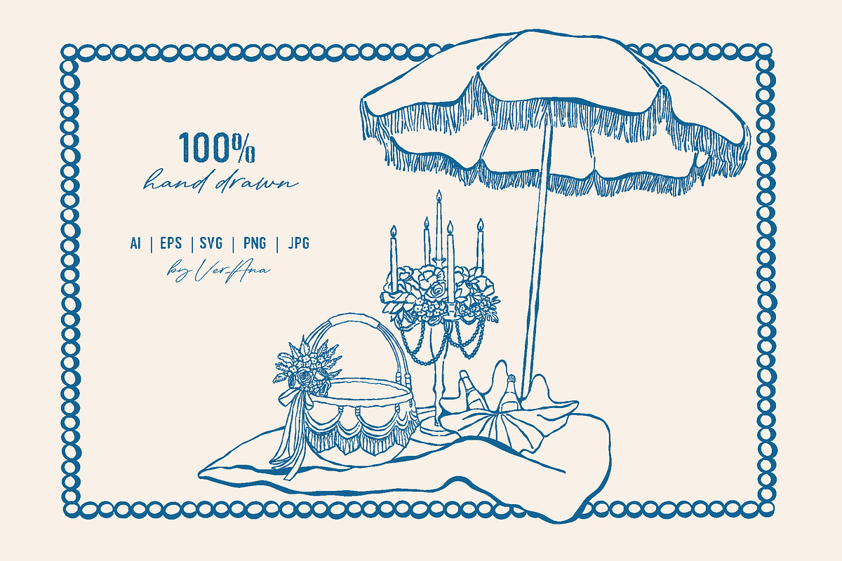 Shells and Pearls Coastal Vector Set, an Object Illustration by VerAna (Photo 9 of 18)