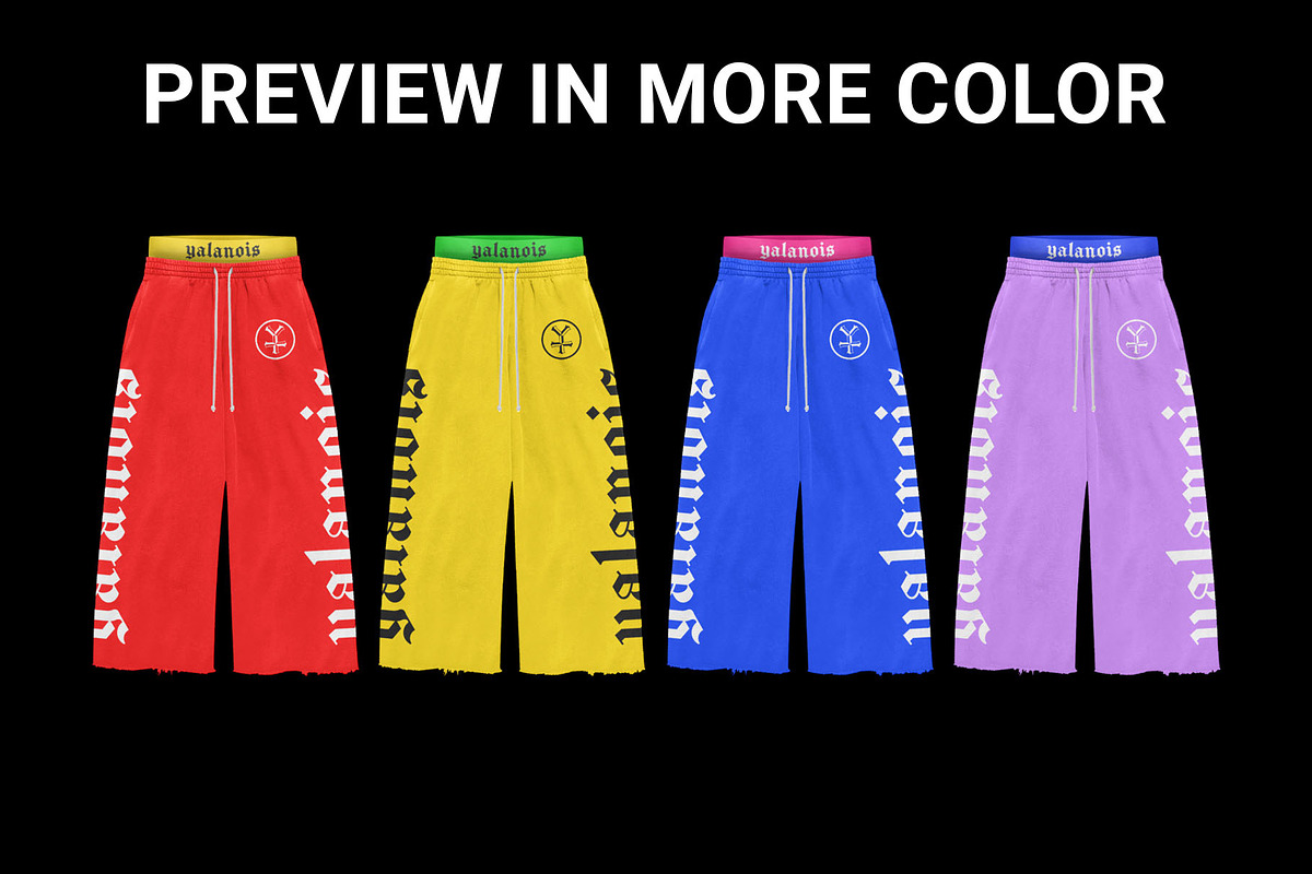 Baggy sweatpants mockup, a Mockup by yalanois