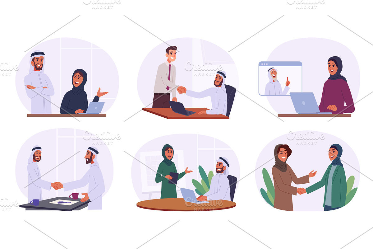 Arabian business. Professional, a Person Illustration by Onyx