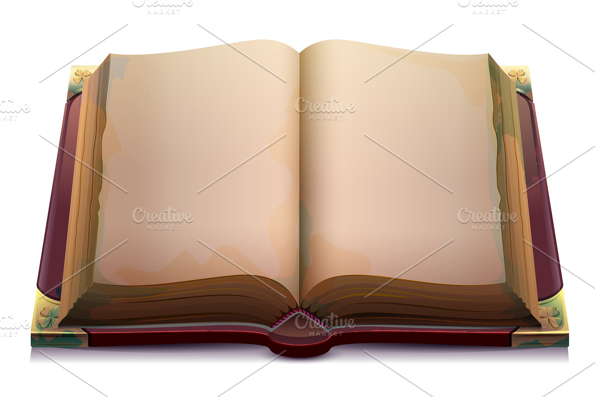 Magic open book template blank page, an Object Graphic by orensila