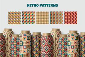 MID CENTURY Modern Seamless Patterns