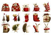 Christmas Woodland PNG Clipart, a Seasonal Illustration by Nicolle's Colorful Art (Thumbnail 2 of 5)