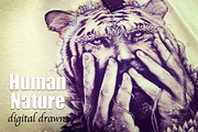 Human Nature - T-Shirt Design, an Animal Illustration by BusOne (Thumbnail 3 of 5)