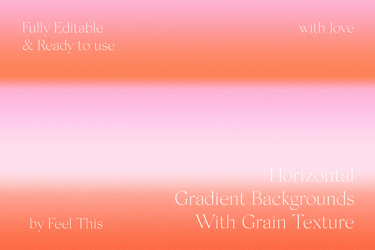 Horizontal Grainy Gradient Textures, an Object Graphic by Feel This