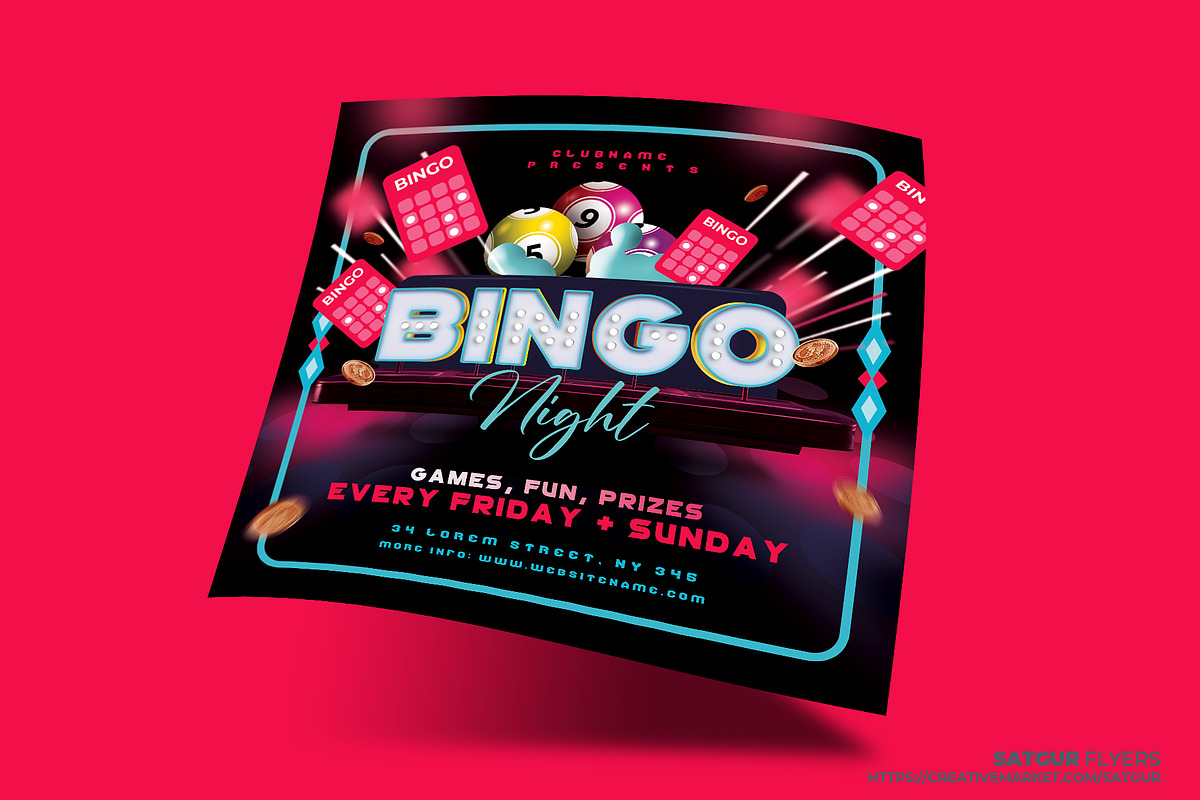 Bingo Flyer Template, a Flyer Template by Satgur Graphic Design (Photo 4 of 4)
